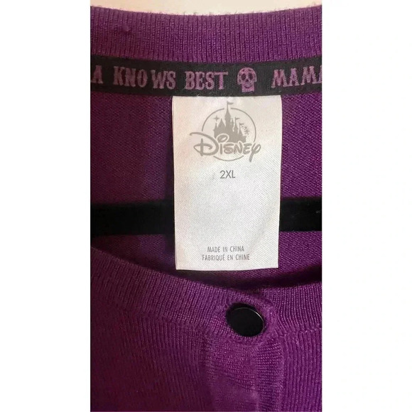 Disney Womens Purple Authentic Coco Mama Imelda Button Cardigan Sweater Size 2XL - Picture 6 of 14